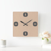 任意のミニマル色のグラフの四半期の数字 スクエア壁時計 (ホーム)