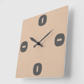 任意のミニマル色のグラフの四半期の数字 スクエア壁時計 (傾斜)