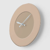 任意のミニマル色の数字なしラテ枠 ラージ壁時計 (傾斜)