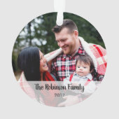 任意のメパーソナライズされたッセージフォトアクリルオーナメント オーナメント (裏面)