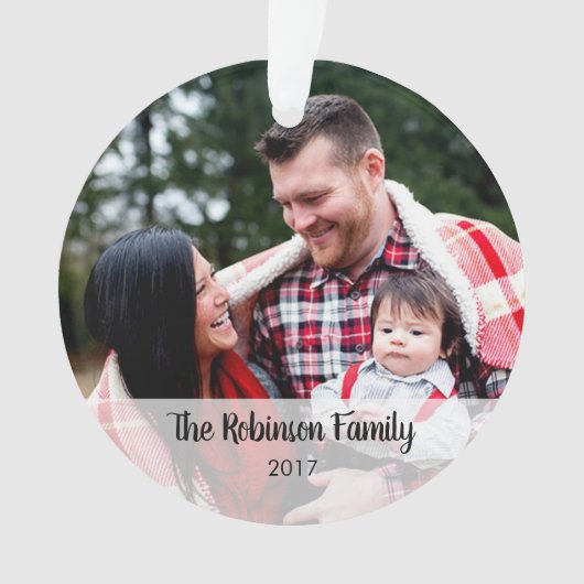 任意のメパーソナライズされたッセージフォトアクリルオーナメント オーナメント (正面)