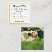 任意のモダンカラーフォトカレンダー日付の変更 エンクロージャーカード (正面/裏面)