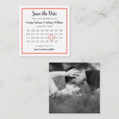 任意のモダンカラーフォトカレンダー日付を保存 エンクロージャーカード (正面/裏面)