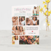 任意のモダン年齢誕生日 | 7フォトコラージュ カード (黄色い花)
