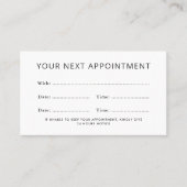 任意のモダン色のロカスタムゴアポイントメントカード 予約カード (正面)