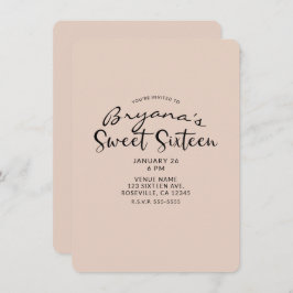 任意のモダン色の甘さ1616パーティー 招待状