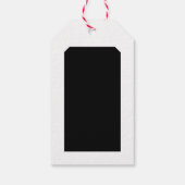 任意のユニセックス大事な行事白黒カスタマイズ可能 ギフトタグ (裏面)