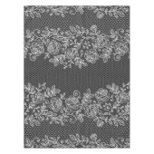 任意のユニークBGカラーの透明フローラレース テーブルクロス (正面)