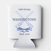 任意のライトカラー背景レイクキャビン 缶クーラー (裏面)