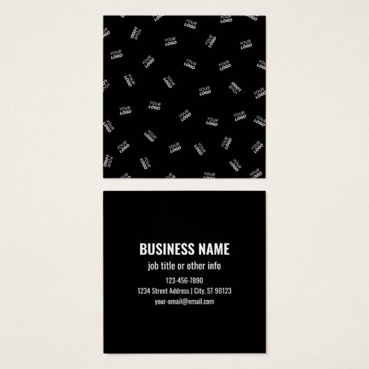 任意のロゴまたはアップロード画像 | 散在パターン (正面&裏面)