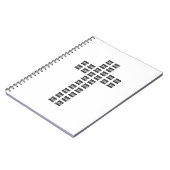 任意のロゴまたは画像でクロスパターンを作成 ノートブック (左側)