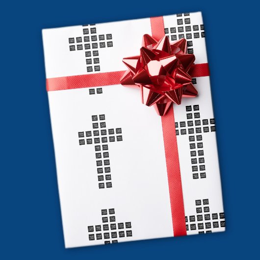 任意のロゴまたは画像でクロスパターンを作成 ラッピングペーパー