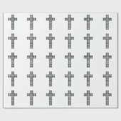 任意のロゴまたは画像でクロスパターンを作成 ラッピングペーパー (フラット)