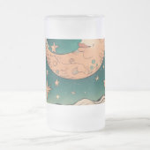 任意の個性に一致するマグカップ引用文 フロストグラスビールジョッキ (中央)