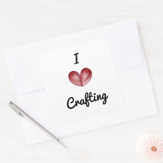 任意の単語3-in正方形のステッカーにクラフトを変更 スクエアシール (封筒)