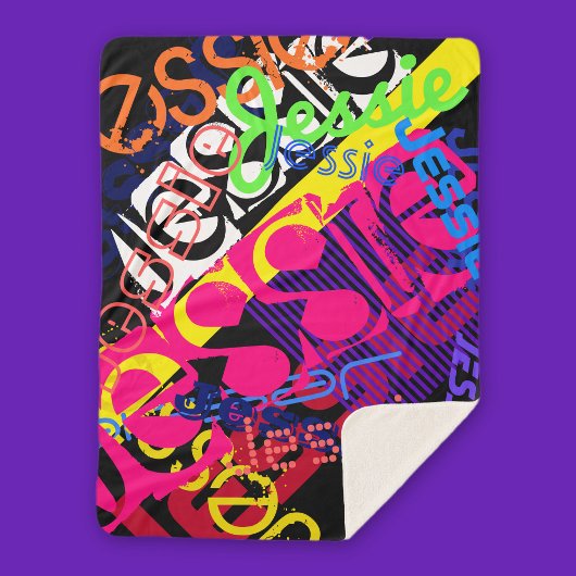 任意の名前のカスタマイズ可能なクリエイティブ すごい カラフル シェルパブランケット