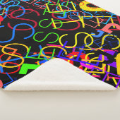 任意の名前のカスタマイズ可能な明るい色と黒 シェルパブランケット (3/4)