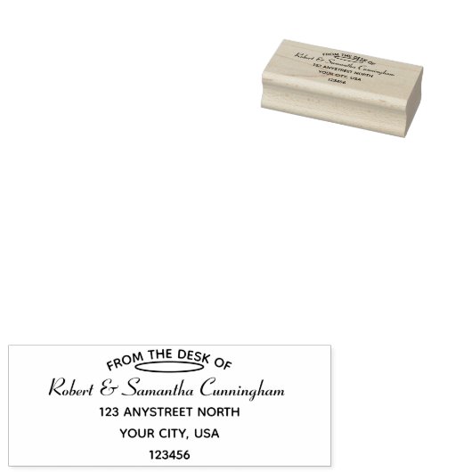 任意の名前のデスクから任意のアドレス –  ラバースタンプ (押印)