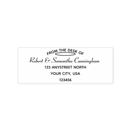 任意の名前のデスクから任意のアドレス –  ラバースタンプ (インプリント)