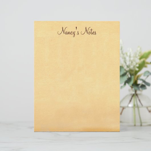 任意の名前のノートを追加する古い紙レターヘッド (スタンド正面)