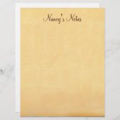 任意の名前のノートを追加する古い紙レターヘッド (正面/裏面)