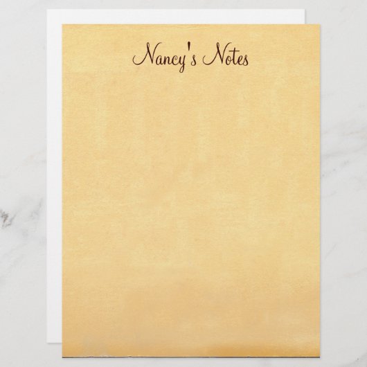 任意の名前のノートを追加する古い紙レターヘッド (正面/裏面)
