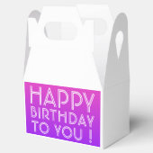 任意の名前の編集可能ハッピーバースデーピンク紫グラデーション フェイバーボックス (オープン)