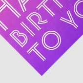 任意の名前の編集可能ハッピーバースデーピンク紫グラデーション 薄葉紙 (詳細)