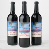 任意の名前の除素晴らし定赤ワインビーチおもしろい ワインラベル (ボトル)