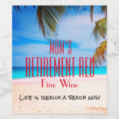 任意の名前の除素晴らし定赤ワインビーチおもしろい ワインラベル (シングルラベル)
