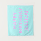 任意の名前へのカスタマイズ可能な文字ハッピーバースデー タペストリー (正面)