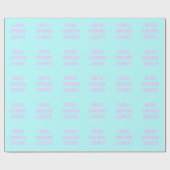 任意の名前へのカスタマイズ可能な文字ハッピーバースデー ラッピングペーパー (フラット)