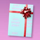 任意の名前へのカスタマイズ可能な文字ハッピーバースデー ラッピングペーパー