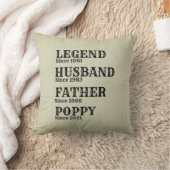 任意の名前を変更する日付凡例夫の父グランドT クッション (ブランケット)