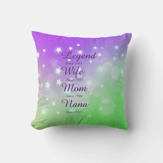 任意の名前を変更する日付凡例妻ママナナ クッション (正面)