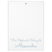 任意の名前コラージュのクリップボードと花 クリップボード (裏面)