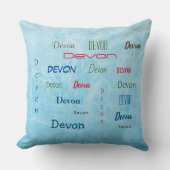 任意の名前パーソナライズされたの多くの名前カスタム名 クッション (正面)