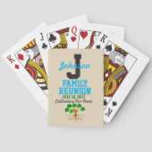 任意の名前任意の日付ファミリー懇親会ブラックブルー トランプ (裏面)