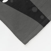 任意の名前通りアートルックブラック&ホワイト フリースブランケット (角)