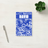 任意の名前、名前のコラージュを追加する青と白 ポストイット (オフィス)