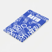 任意の名前、名前のコラージュを追加する青と白 ポストイット (アングル)