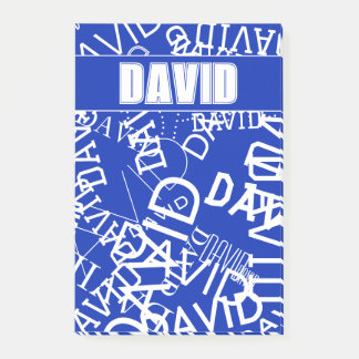 任意の名前、名前のコラージュを追加する青と白 ポストイット