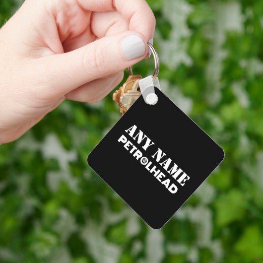 任意の名前Petrolhead パーソナライズされた キーホルダー (手)