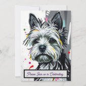 任意の大事な行事の愛らしいバックアップ招待状 招待状 (正面)