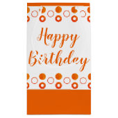 任意の大事な行事オレンジと白 スモールペーパーバッグ (裏面)