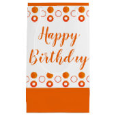 任意の大事な行事オレンジと白 スモールペーパーバッグ (正面)