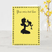 任意の大事な行事カエルプリンセスグリーティングカード カード (黄色い花)