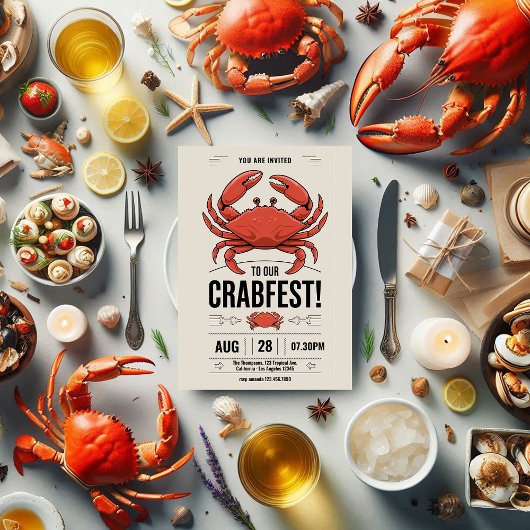 任意の大事な行事カニフェストパーティの招待状 招待状