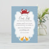 任意の大事な行事カニフェストパーティの招待状 招待状 (スタンド正面)