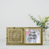 任意の大事な行事クラス金ゴールドスワール写真カード、家族 (スタンド正面)